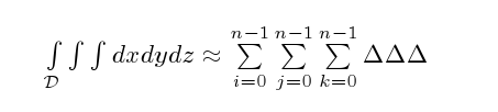 soma de Riemann tripla