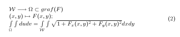 fórmula da área de uma superfície